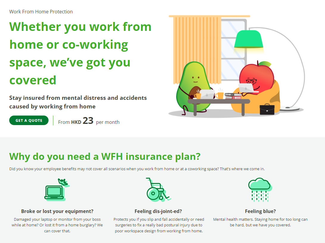 Avo Insurance app screen