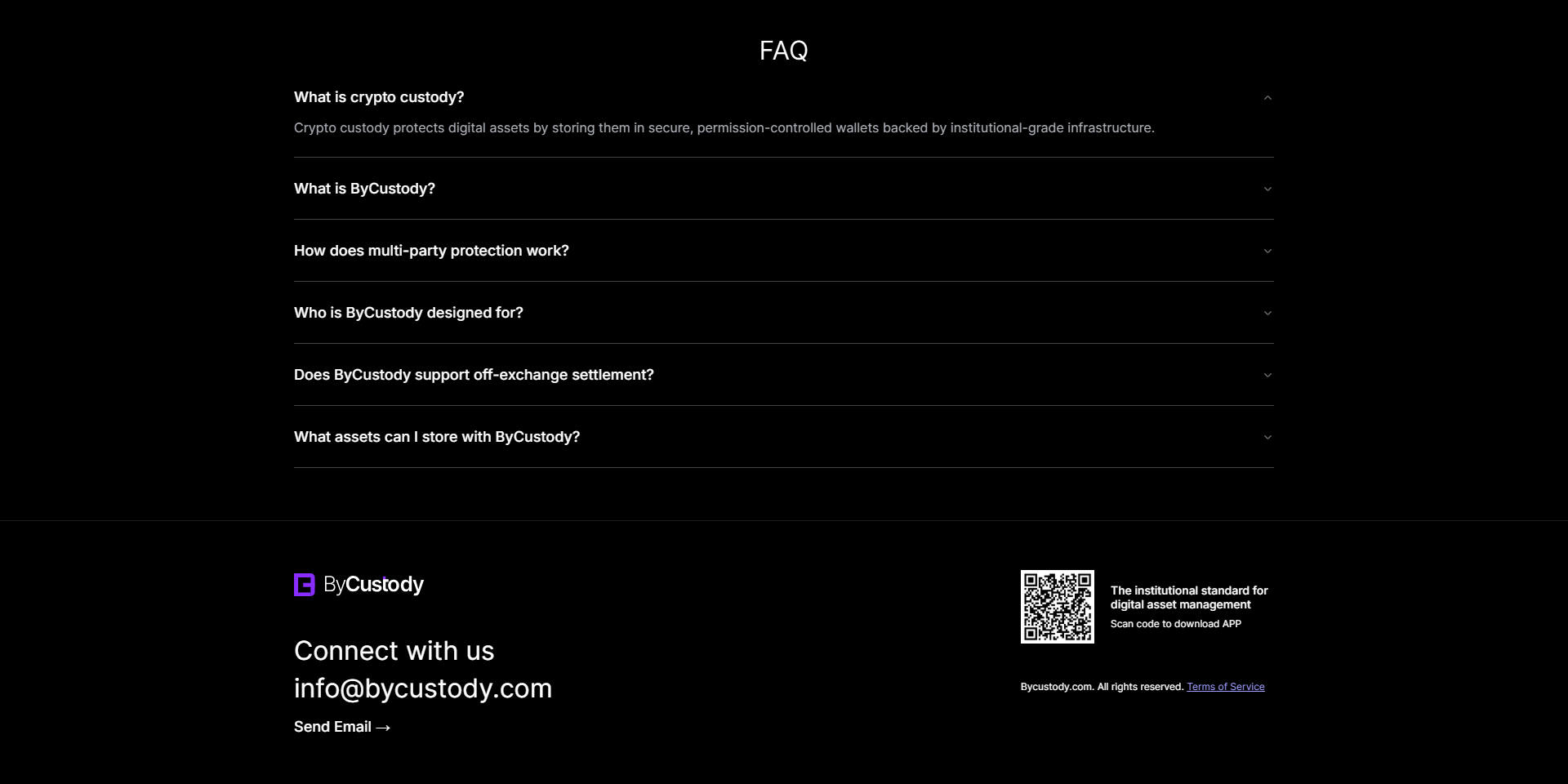 ByCustody website — part 3